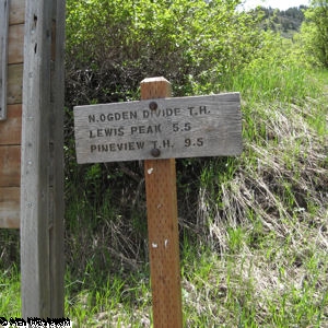 North Ogden Divide Trail Head Sign