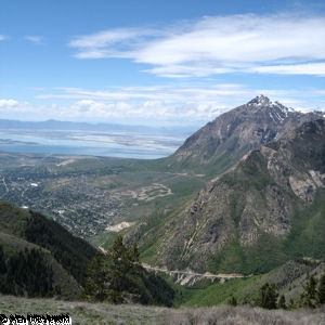 Looking Down on North Ogden Over 3000 Feet Below