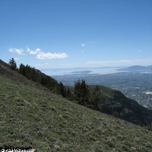 Fremont Island and the Great Salt Lake Viewed From The North Ogden Divide Trail